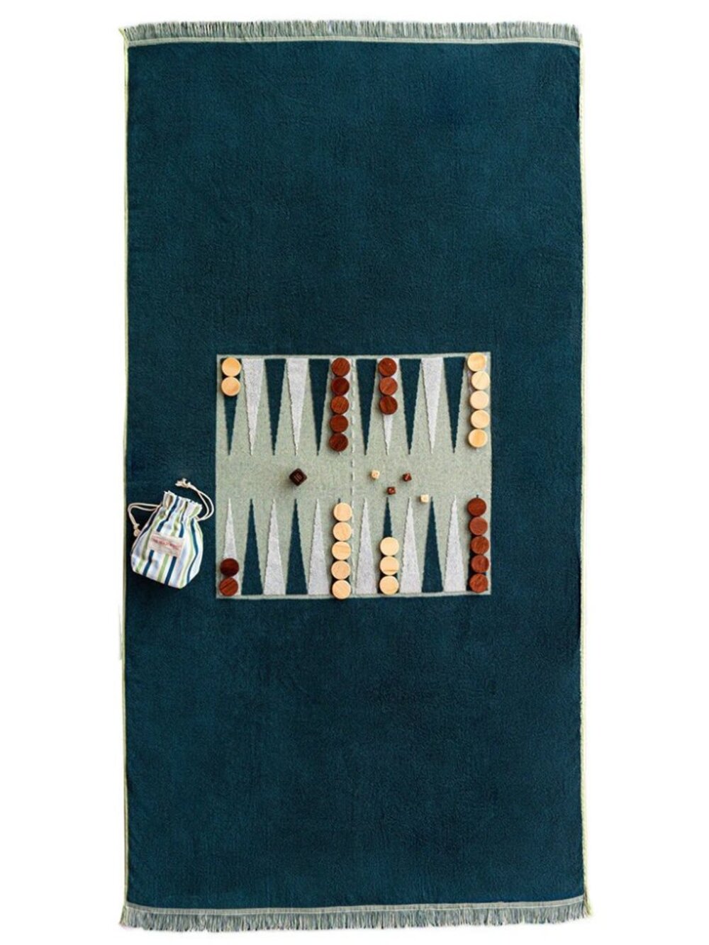 G. McGee Comporto Beach Board Towel Backgammon Set